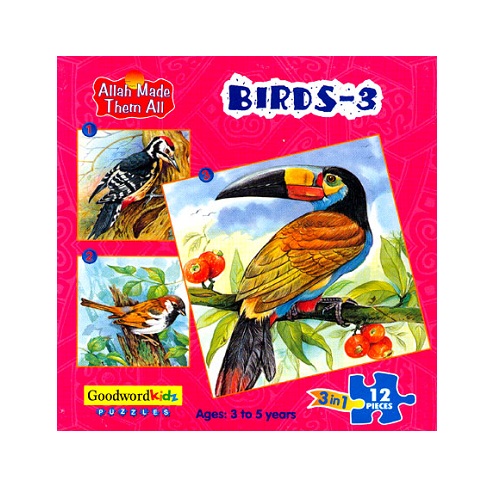 Birds 3 (Allah Made Them All - Box of 3 Puzzles)