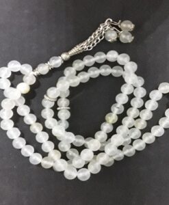 Authentic White Jasper (Precious Stone) Prayer Beads/Tasbih in Counts of 99