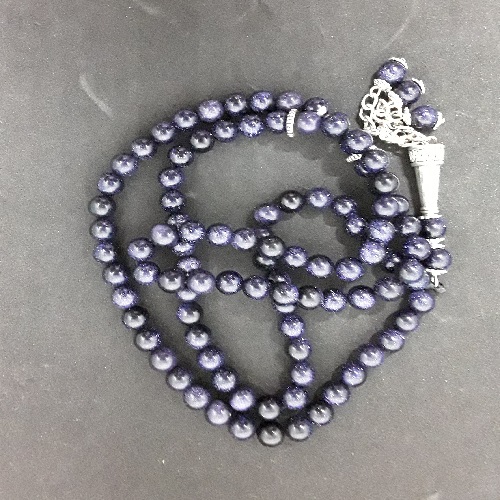 Authentic Sun-Stone (Precious Stone) Prayer Beads/Tasbih in Counts of 99