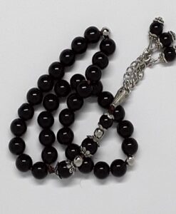 Authentic Black Onyx (Precious Stone) Prayer Beads/Tasbih in Counts of 33