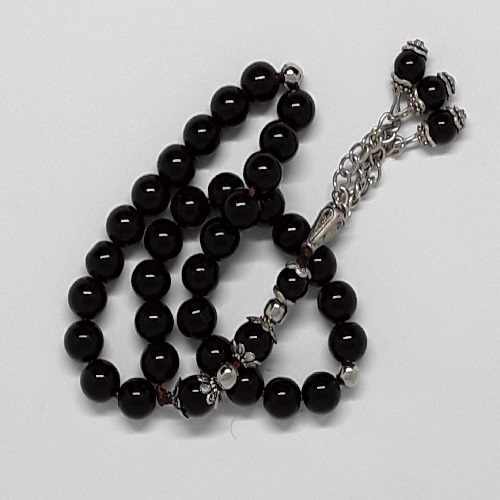 Authentic Black Onyx (Precious Stone) Prayer Beads/Tasbih in Counts of 33