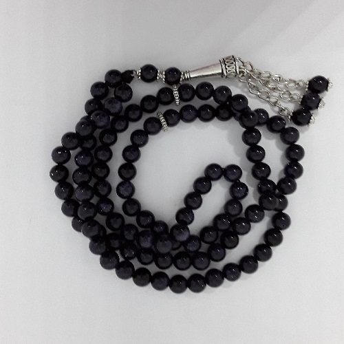 Authentic Black Onyx (Precious Stone) Prayer Beads/Tasbih in Counts of 99