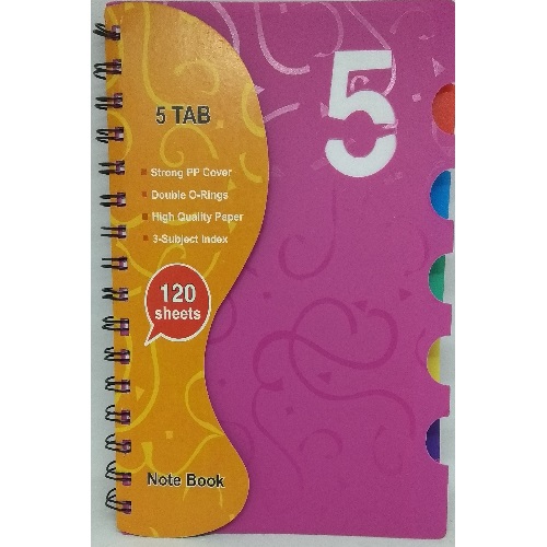 5 Tabs Notebook Jotter