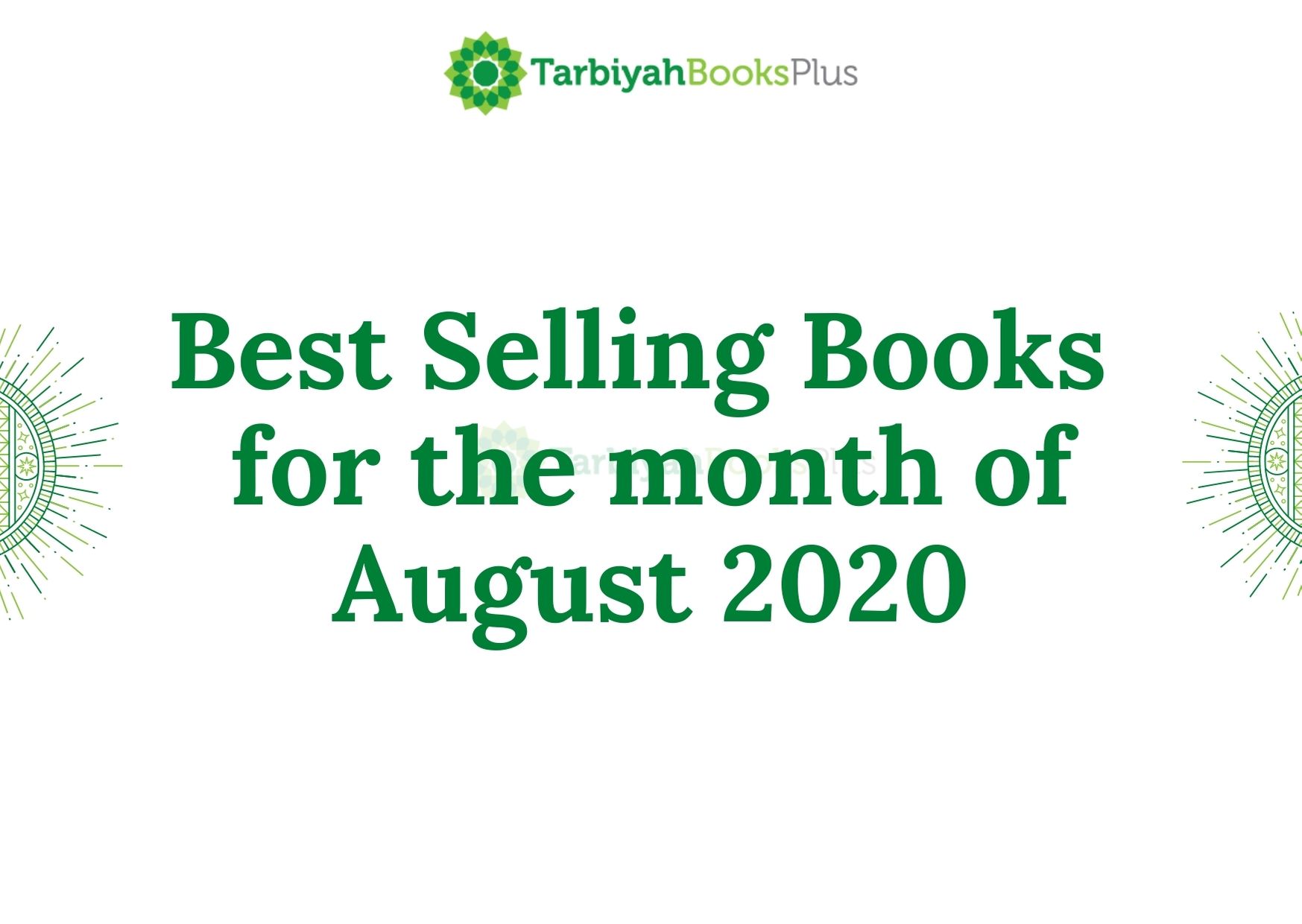 Best Selling Books for the Month of August 2020